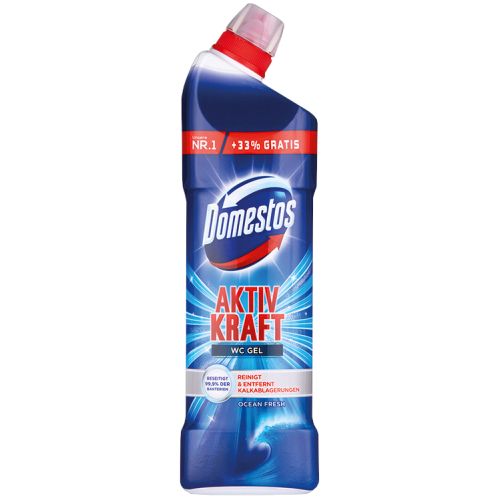 Domestos Aktiv Kraft Ocean WC Gel +33% Gratis 1L