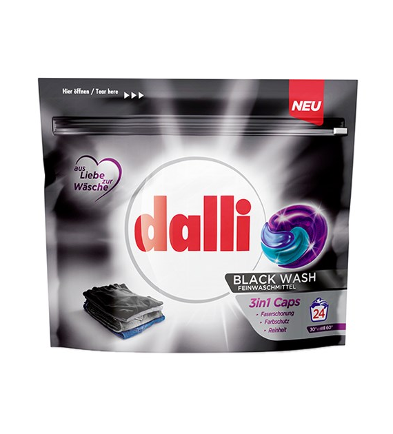 Dalli Black Wash 3in1 Caps 24p 636g