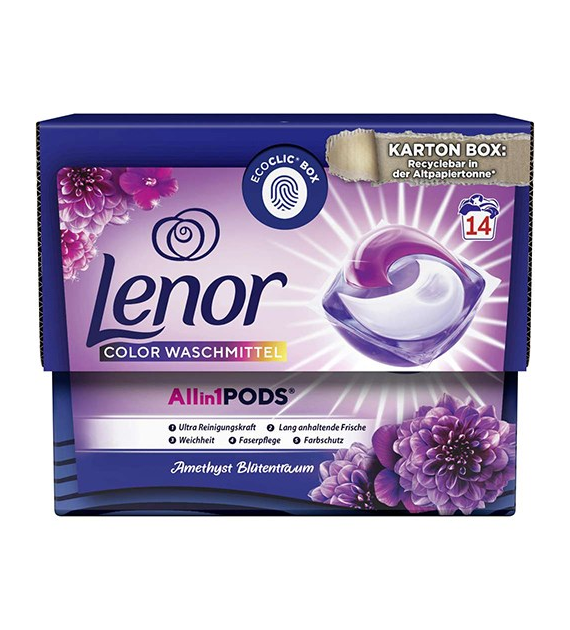 Lenor All in 1 Pods Color Amethyst Karton 14p 333g