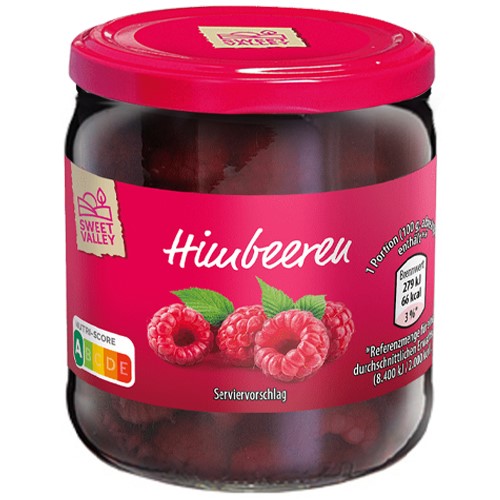 Sweet Valley Himbeeren Maliny 145/410g