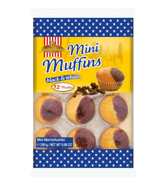 Meister Moulin Mini Muffins Black White 12szt 280g