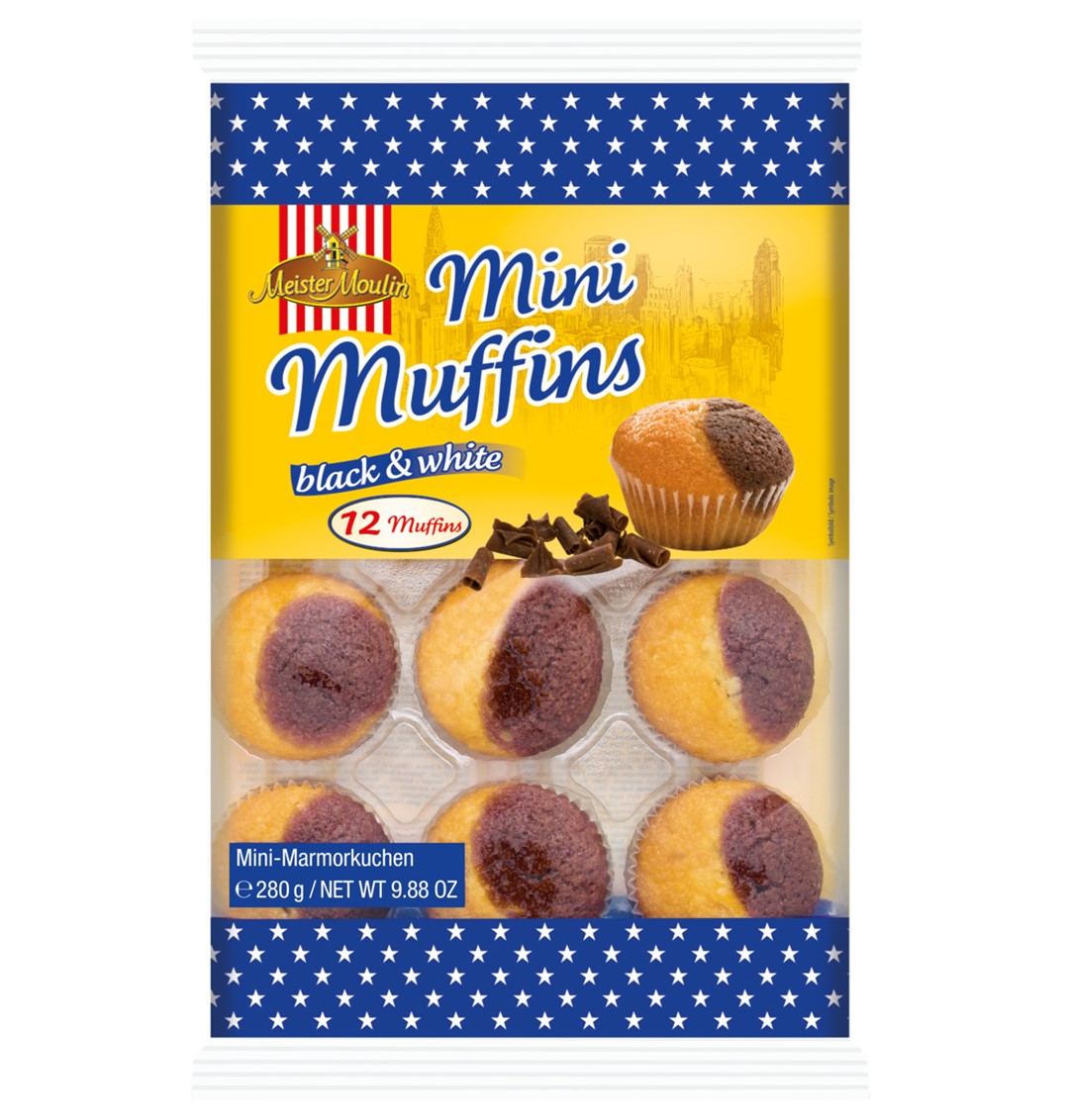 Meister Moulin Mini Muffins Black White 12szt 280g