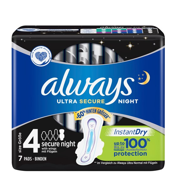 Always Ultra Secure Night Podpaski 7szt