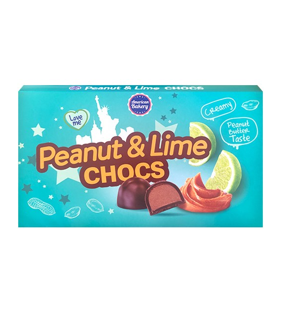 American Bakery Peanut & Lime Chocs 115g