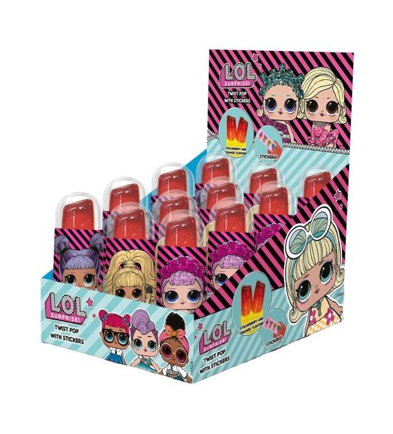 LOL Surprise Twist Pop Lizak Box 12x15g 12szt