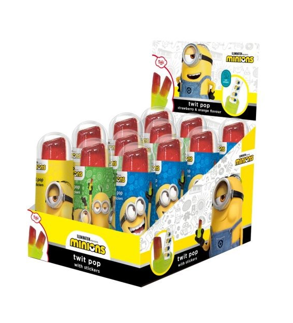 Minions Twist Pop Lizak Box 12x15g 12szt