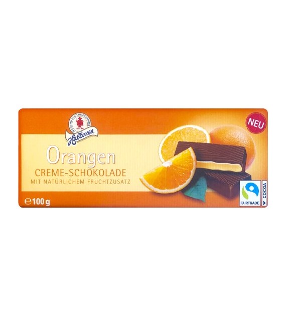 Halloren Creme-Schokolade Orangen 100g