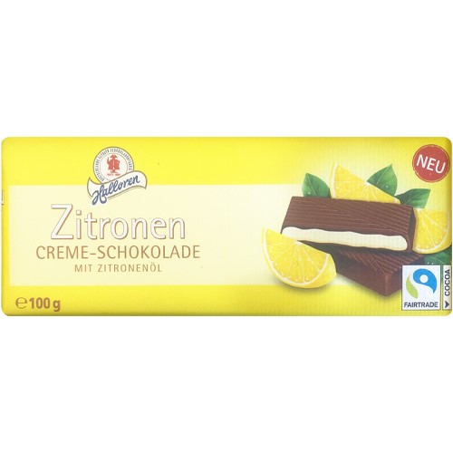 Halloren Creme-Schokolade Zitronen 100g