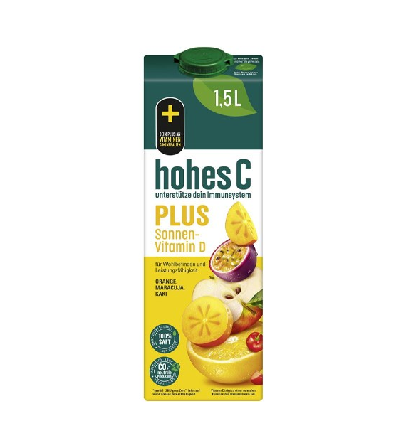 Hohes C Plus Sonnen Vitamin D Sok Karton 1,5L