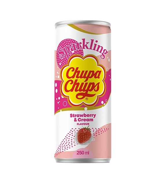 Chupa Chups Sparkling Strawberry & Cream 250ml