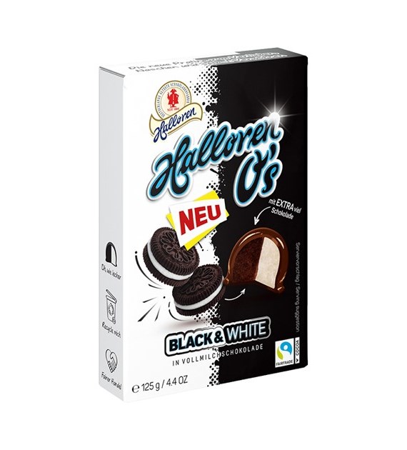 Halloren O's Black & White 12szt 125g