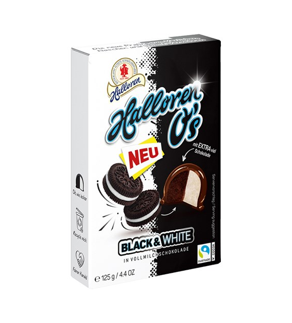 Halloren O's Black & White 12szt 125g