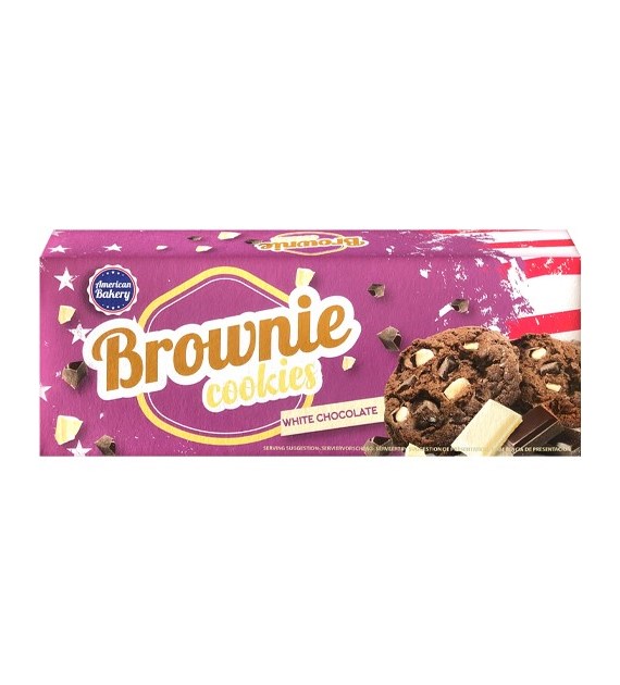 American Bakery Brownie Cookies White Choco 106g