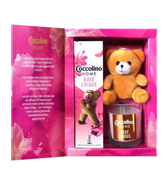 Coccolino Miś + Dyfuzor 45ml + Świeczka 115g