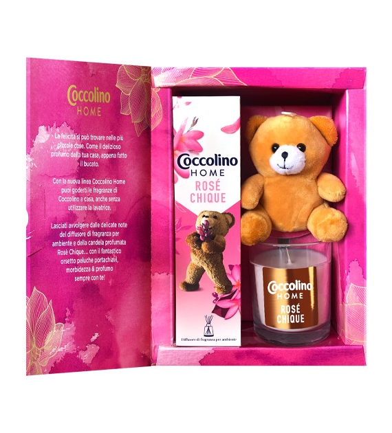 Coccolino Miś + Dyfuzor 45ml + Świeczka 115g
