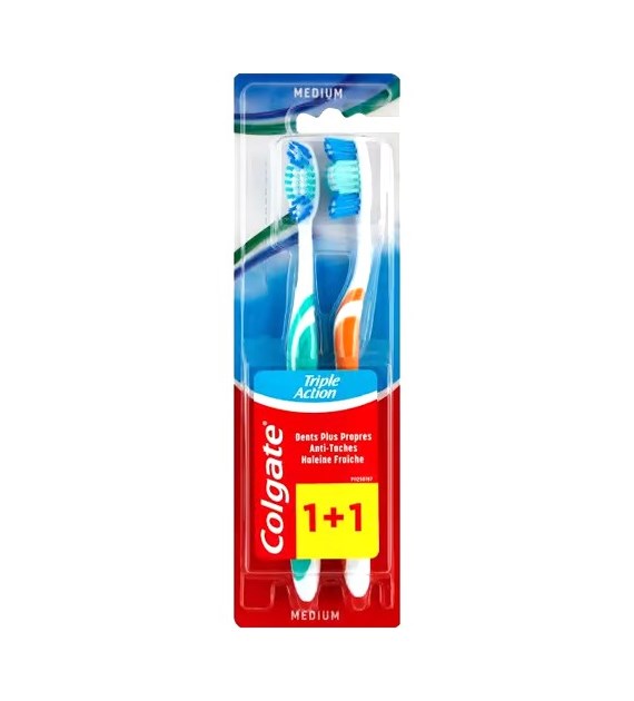 Colgate Triple Action Medium Szczoteczka 2szt