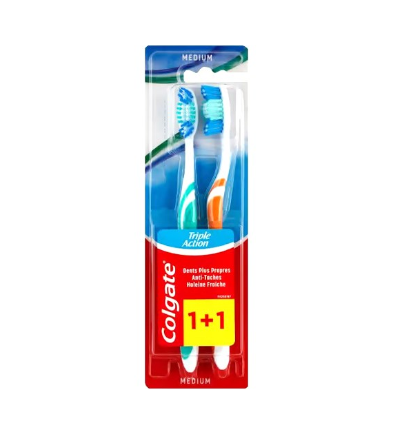 Colgate Triple Action Medium Szczoteczka 2szt