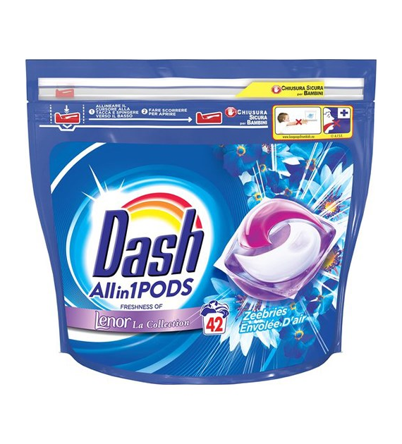 Dash All in 1 Pods Lenor Zeebries 42p 1kg