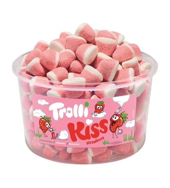 Trolli Kiss Strawberry 150szt 975g
