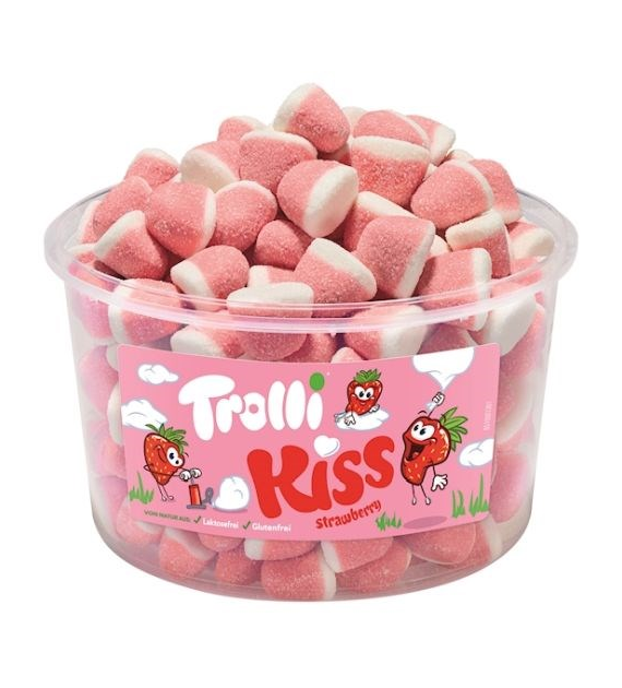 Trolli Kiss Strawberry 150szt 975g