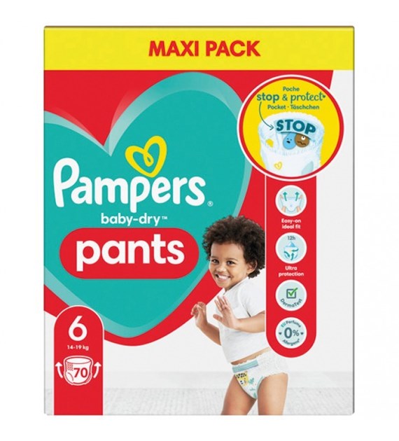 Pampers 6 Pants Baby-Dry 70szt
