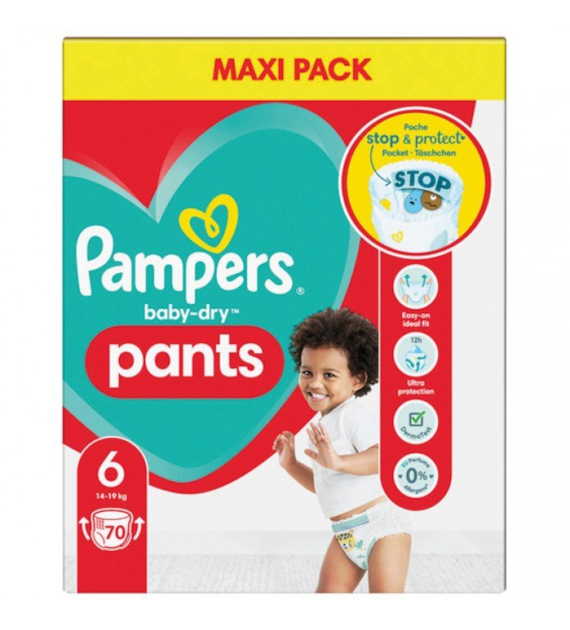 Pampers 6 Pants Baby-Dry 70szt