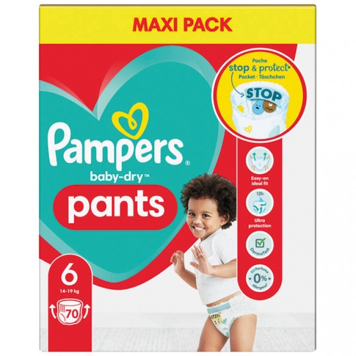 Pampers 6 Pants Baby-Dry 70szt