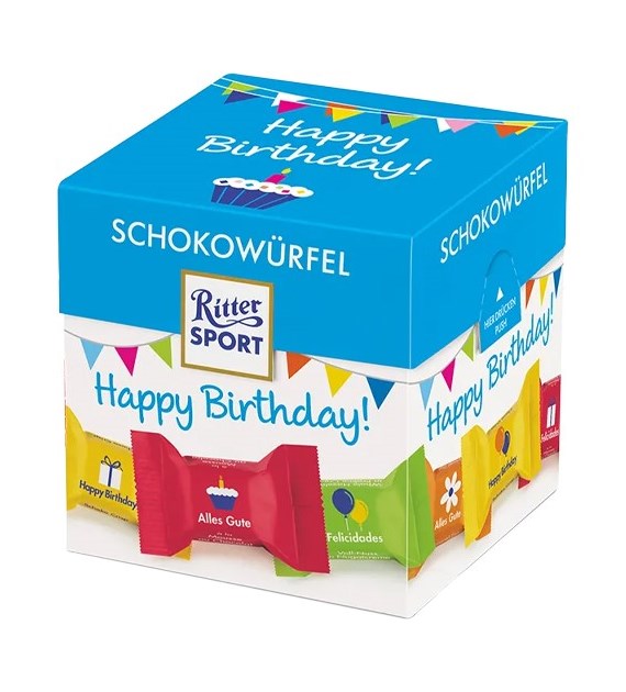 Ritter Sport Schokowurfel Happy Birthday 192g