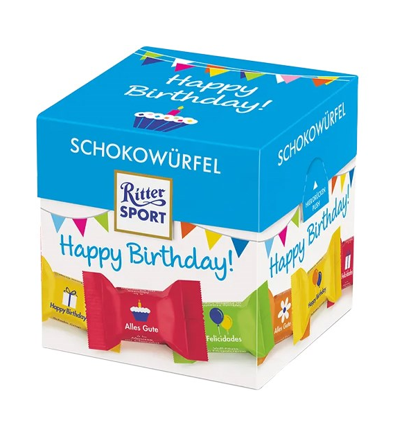 Ritter Sport Schokowurfel Happy Birthday 192g