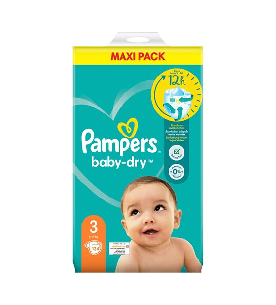 Pampers 3 Baby-Dry 124szt