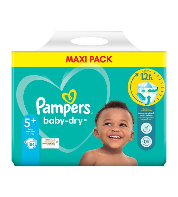 Pampers 5+ Baby-Dry 84szt