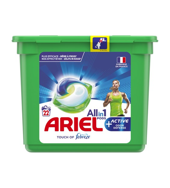 Ariel All in 1 Pods Active Odor Defense 22p 552g