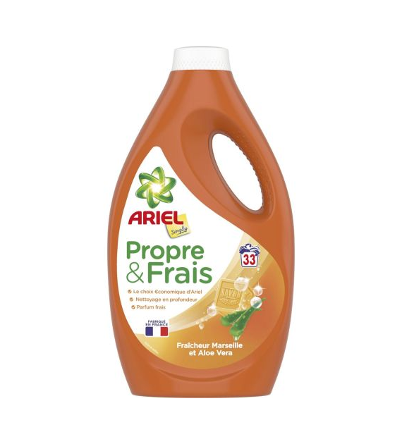 Ariel Propre & Frais Marseille Aloe Gel 33p 1,8L