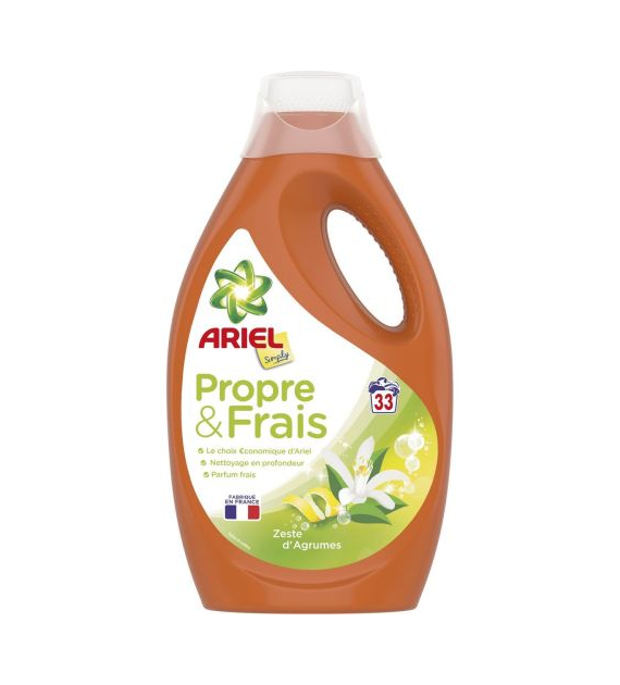 Ariel Propre & Frais Zeste d'Agrumes Gel 33p 1,8L