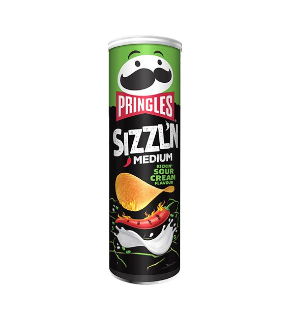 Pringles Sizzl'n Medium Kickin' Sour Cream 180g