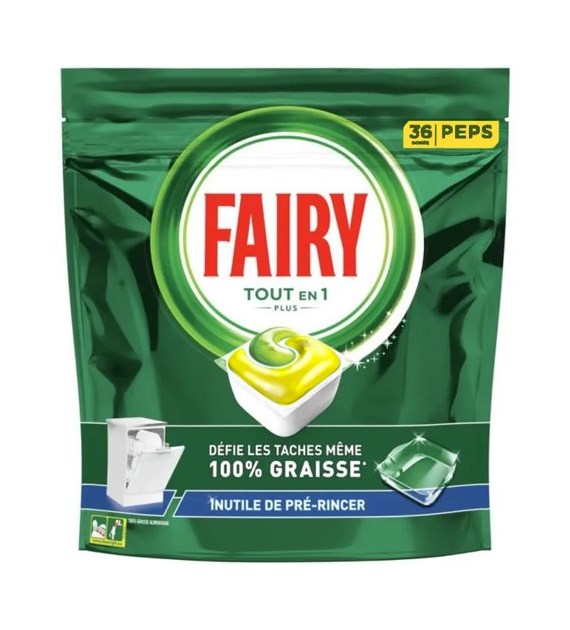 Fairy Tout En 1 Plus Citron 36szt 486g