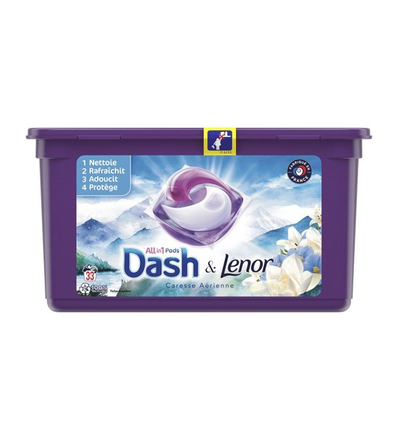 Dash Lenor All in 1 Pods Caresse Aerienne 33p 828g