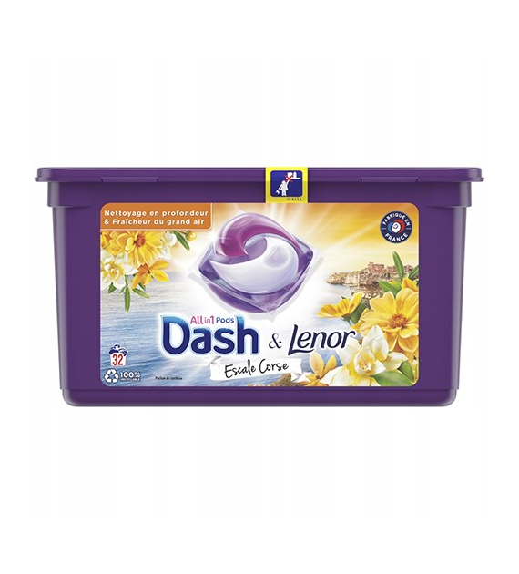 Dash Lenor All in 1 Pods Escale Corse 32p 803g