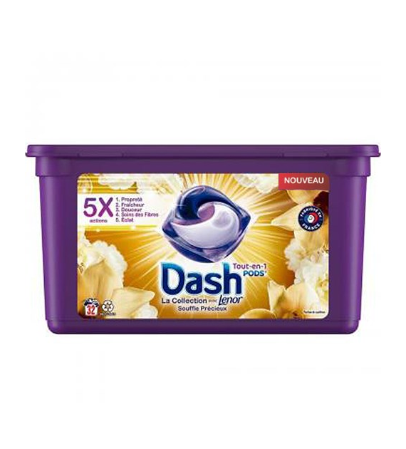 Dash Tout-en-1 Lenor Pods Souffle Precieu 32p 761g