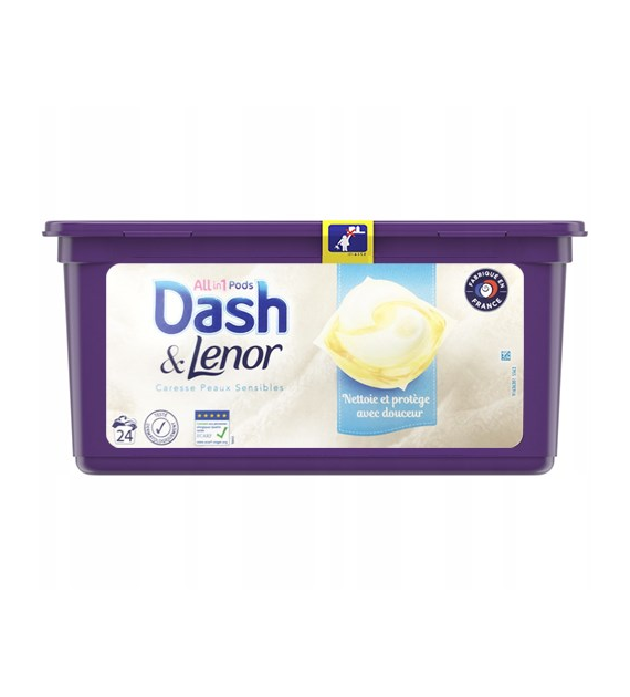 Dash Lenor All in 1 Pods Peaux Sensibles 24p 580g