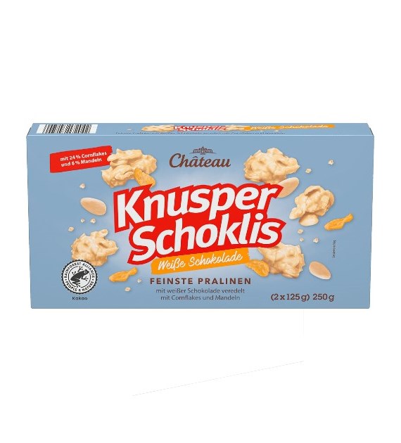 Chateau Knusper Schoklis Weisse Schokolade 250g