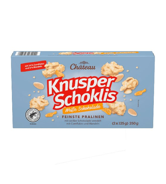 Chateau Knusper Schoklis Weisse Schokolade 250g