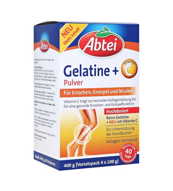 Abtei Gelatine + Vitamin C Pulver 400g
