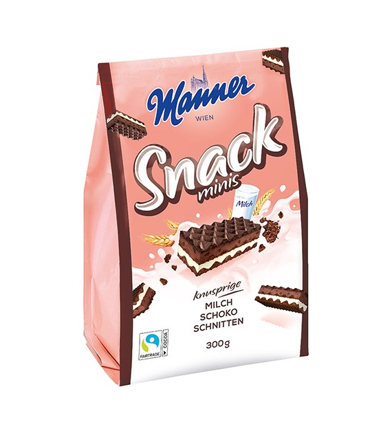 Manner Snack Minis Milch Schoko Schnitten 300g