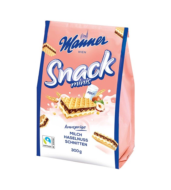 Manner Snack Minis Milch Haselnuss Schnitten 300g