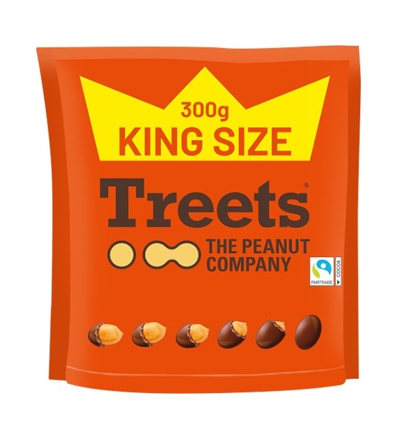 Treets Peanuts in Chocolate King Size 300g