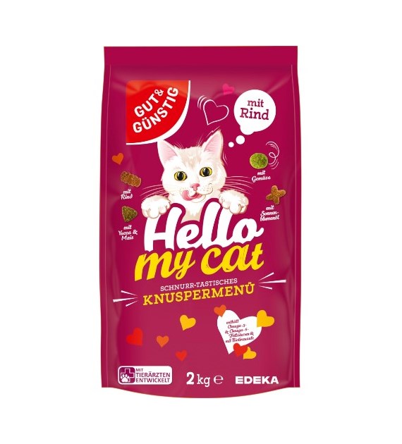 G&G Hello My Cat Knuspermenu Rind Sucha Karma 2kg