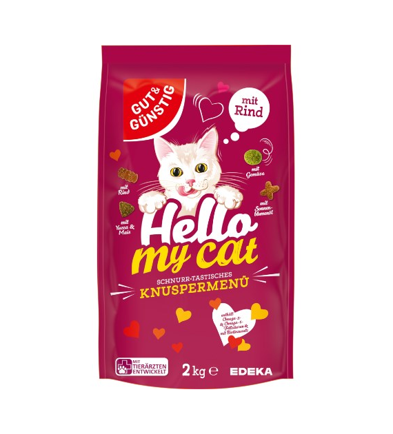 G&G Hello My Cat Knuspermenu Rind Sucha Karma 2kg