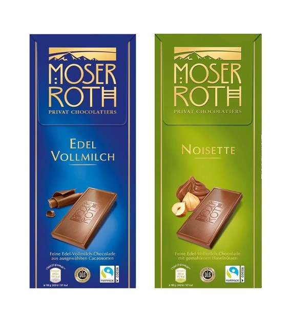 Moser Roth Edel Vollmilch / Noisette Czeko 125g