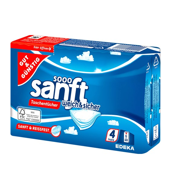 G&G Sooo Sanft Taschentucher 4 Lag Chusteczki 6op